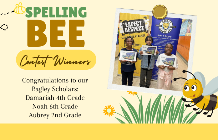  three students holding spelling bee certificates